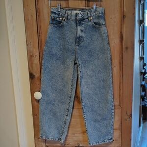 High-Waist Light Wash Mom Jeans